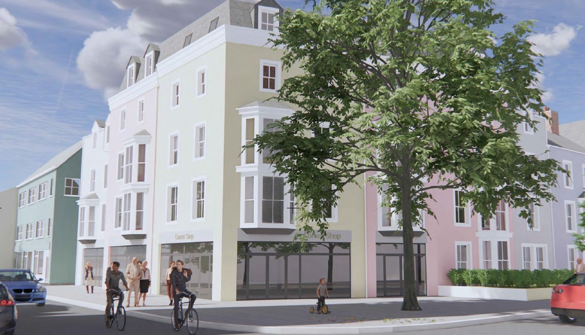 The proposed development at Tenby’s former Royal Mail sorting office. Picture : Roberts Limbrick Architects.